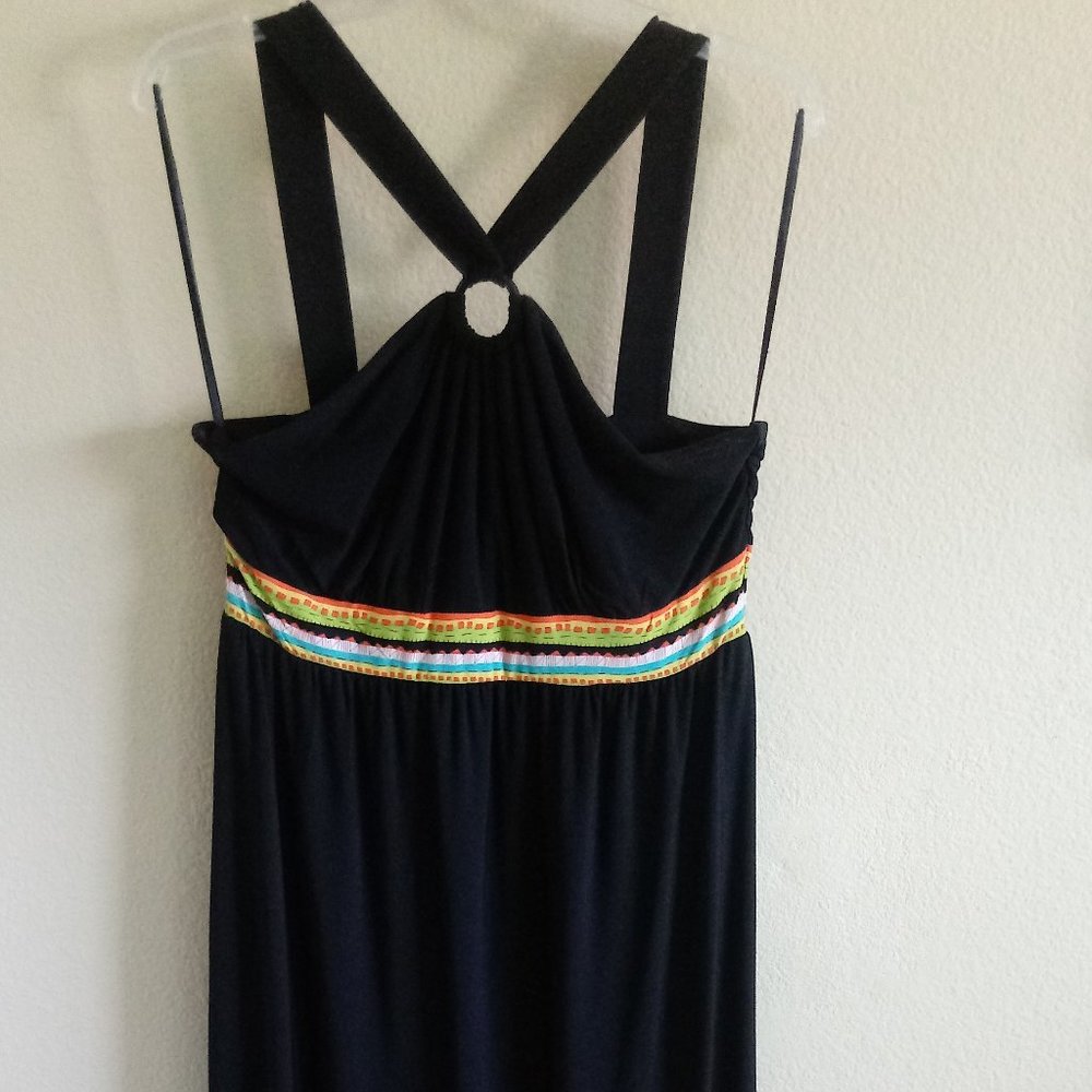 Black & Floral Maxi Dress